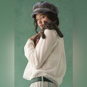 Free People Upstate Wool Cadet Cap Pink Rose One Size